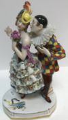 A collection of various Continental porcelain figures and figure groups including "Young artist in