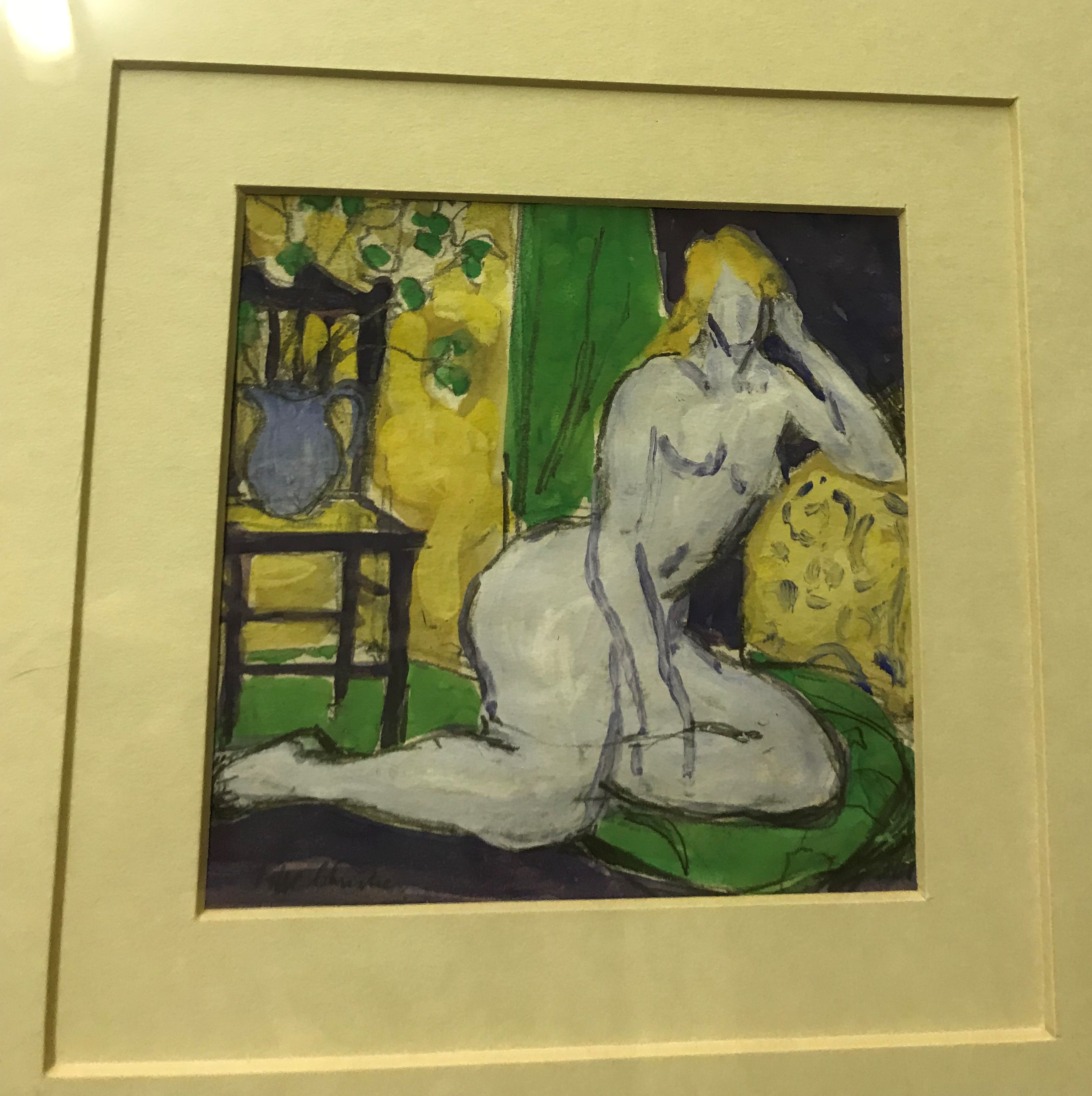 FYFFE CHRISTIE "Life drawing class", pencil and watercolour, size including frame approx 36 cm x - Image 3 of 3