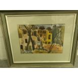 A selection of pictures, prints, mirrors, etc to include R WEIS "Buildings with trees in