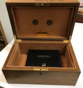 A David Linley for Alfred Dunhill cigar humidor with original presentation box and hygrometer, the