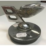 A chrome Bentley "Flying B" car mascot, the interior stamped "FB3601/FC", bearing Registration No.