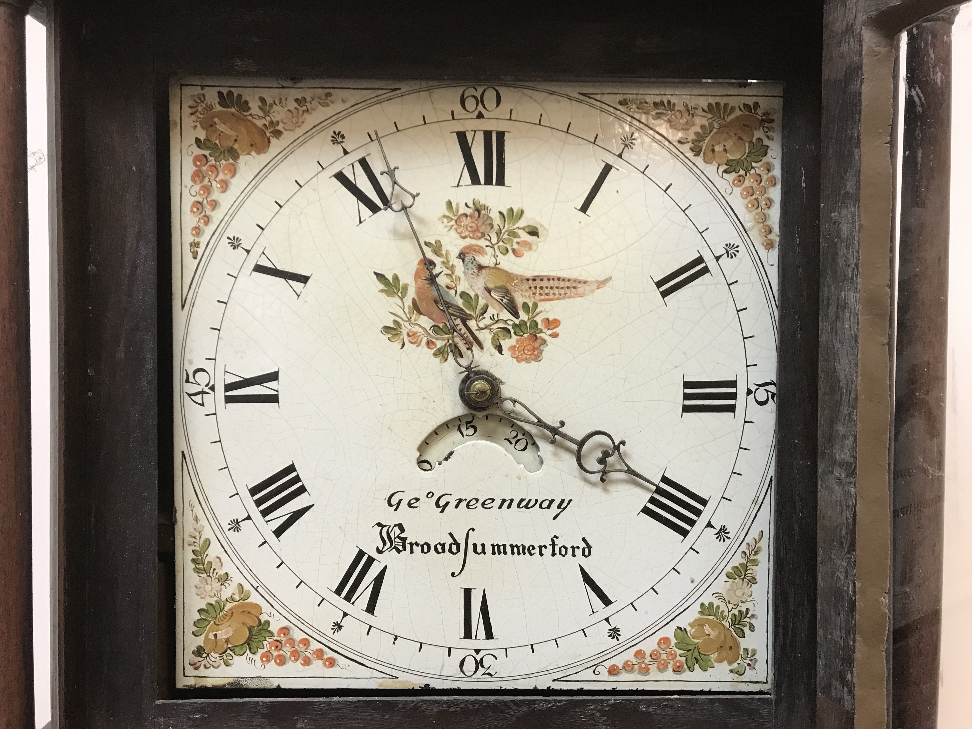 A 19th Century oak cased long case clock, the 30 hour movement with square enamelled dial and date - Image 2 of 2