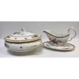 A Spode "Rockingham" pattern dinner service with fruit and floral spay decoration (No. Y5194),