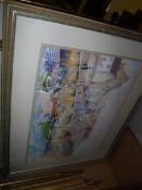 A large collection of assorted watercolours, oils, prints, etc to include U WILLSTEAD "Crail