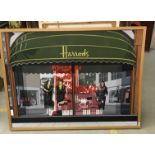 A large collection of paintings, prints, etc to include M COLLINS "Window front Harrods", oil on