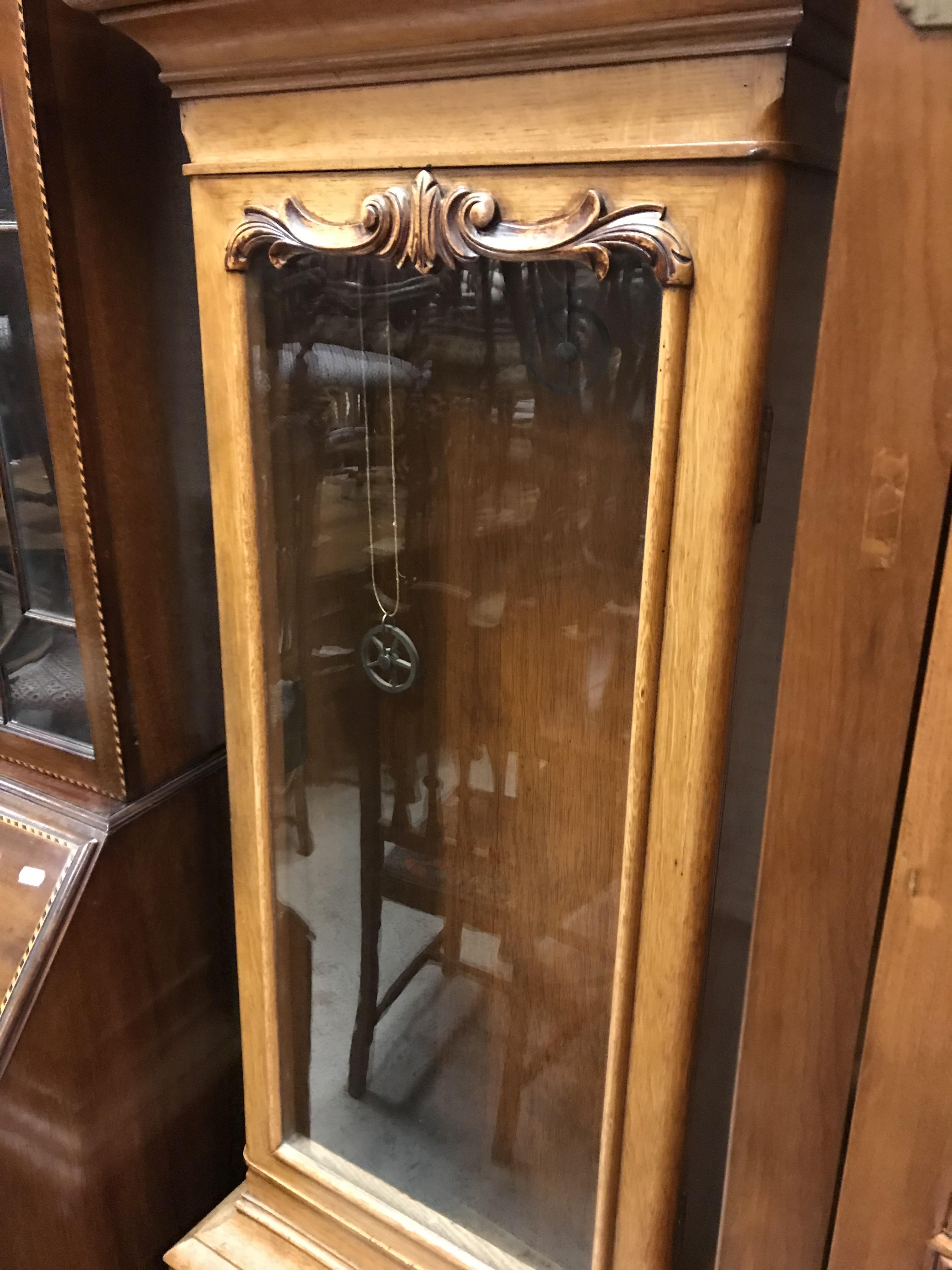 An Irish Victorian oak cased long case clock, the eight day movement with circular enamelled dial - Image 19 of 35