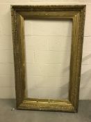 A 19th Century gesso and gilt picture frame with acanthus and beaded decoration, 102 cm x 157.5 cm