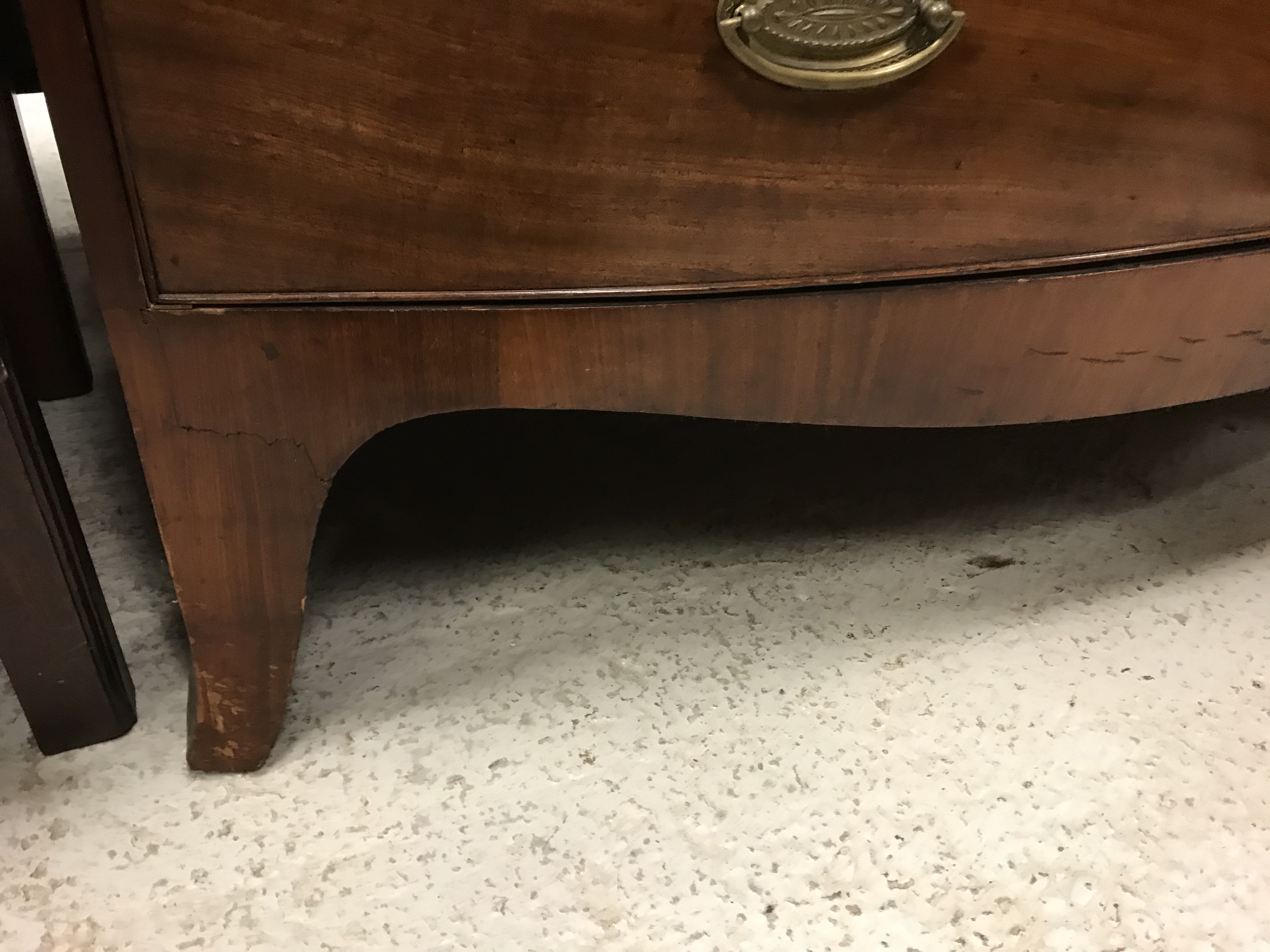 A 19th Century mahogany bow fronted chest, the plain top with rosewood and satinwood strung edging - Image 11 of 23