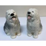 Two Beswick "Old English Sheepdog" figures (2232), 29 cm high
