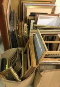 A large collection of 19th Century and later giltwood and gesso and wooden picture frames, various