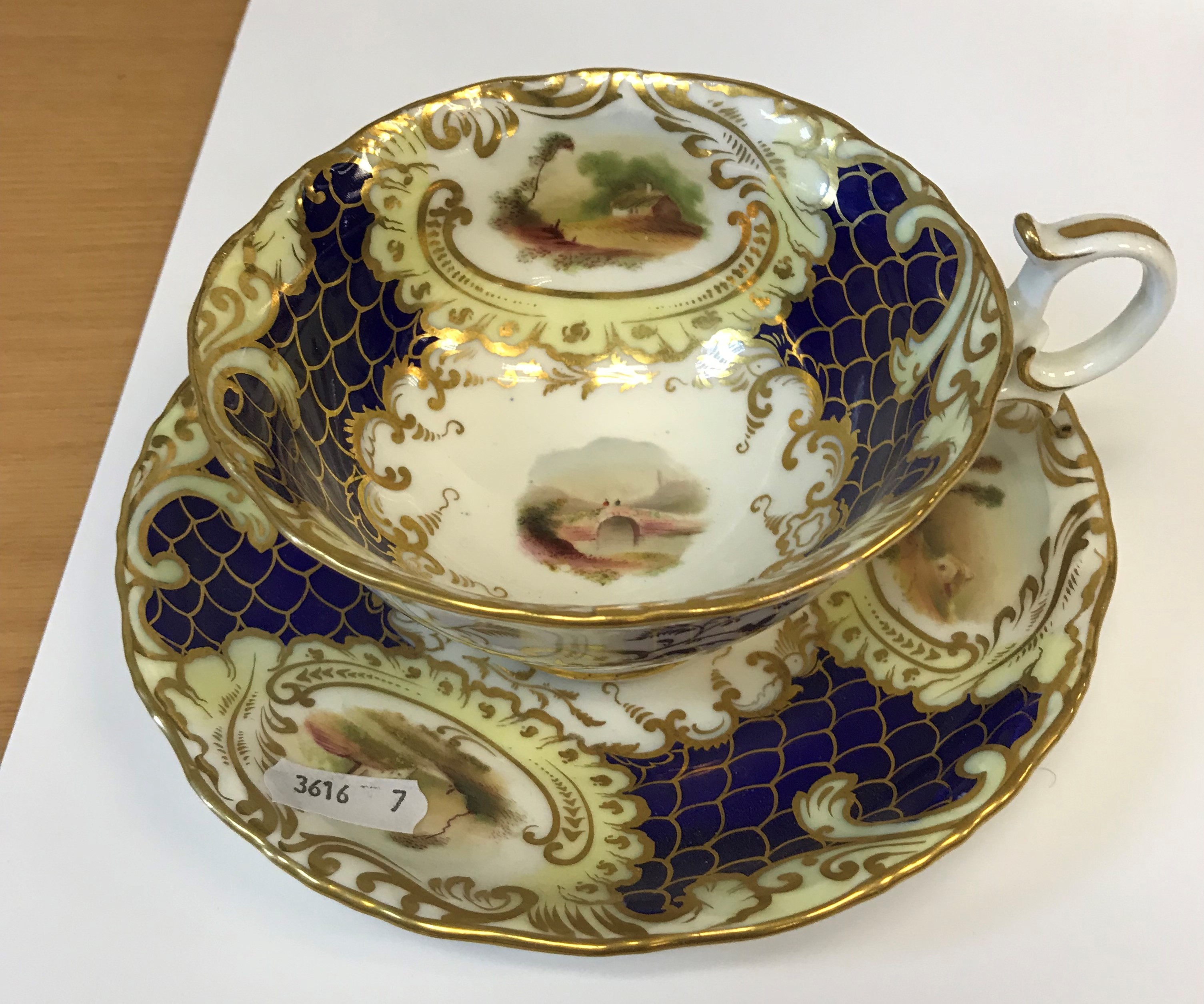 A 19th Century Copeland and Garrett late Spodes Felspar porcelain trio of two cups and saucer and - Image 2 of 72