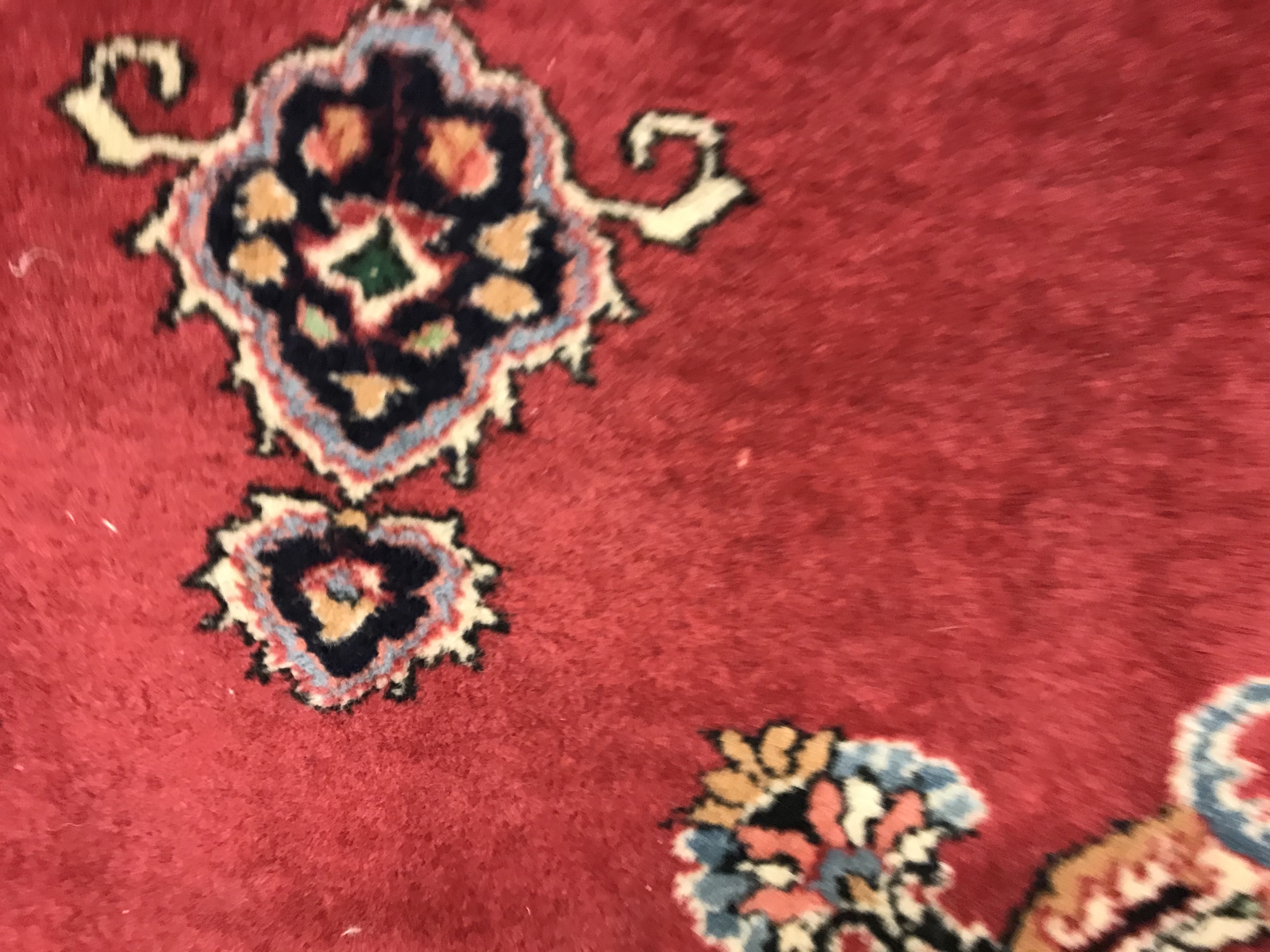 A pair of fine Oriental rugs, the central panels set with floral decorated circular medallion on a - Image 28 of 41