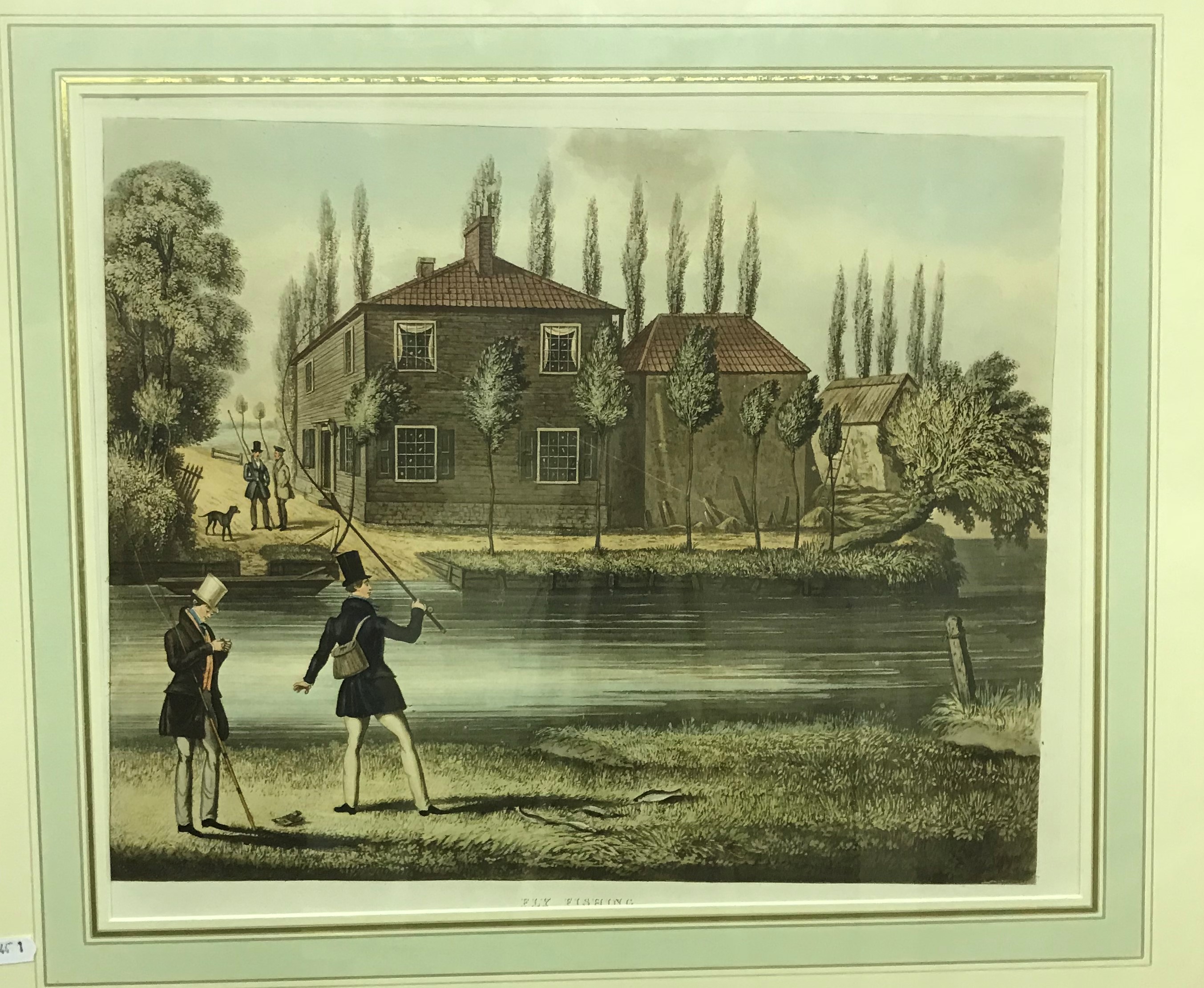 AFTER JAMES POLLARD "Bottom fishing", coloured print, together with "Fly Fishing", size including - Image 2 of 2