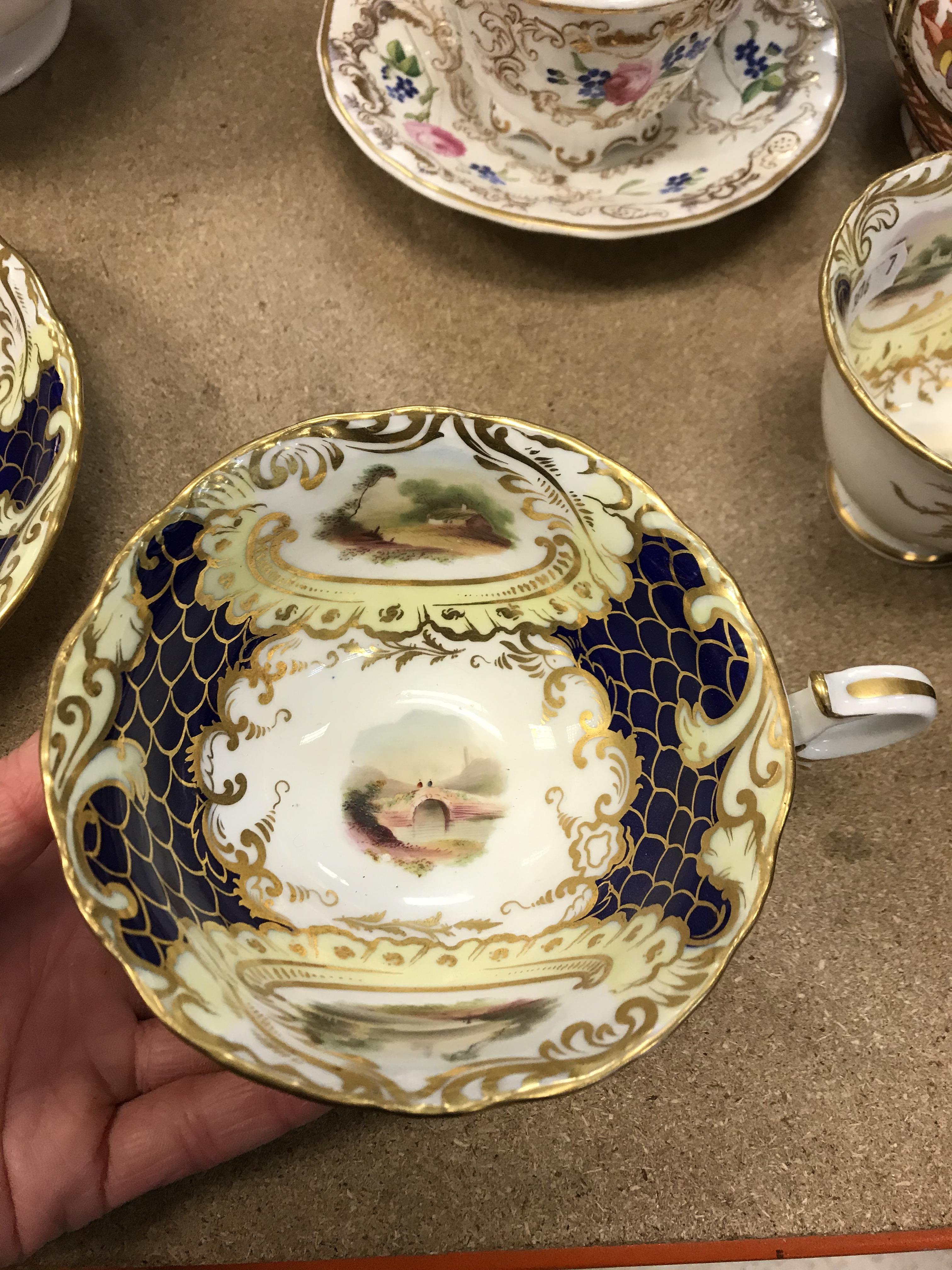 A 19th Century Copeland and Garrett late Spodes Felspar porcelain trio of two cups and saucer and - Image 24 of 72