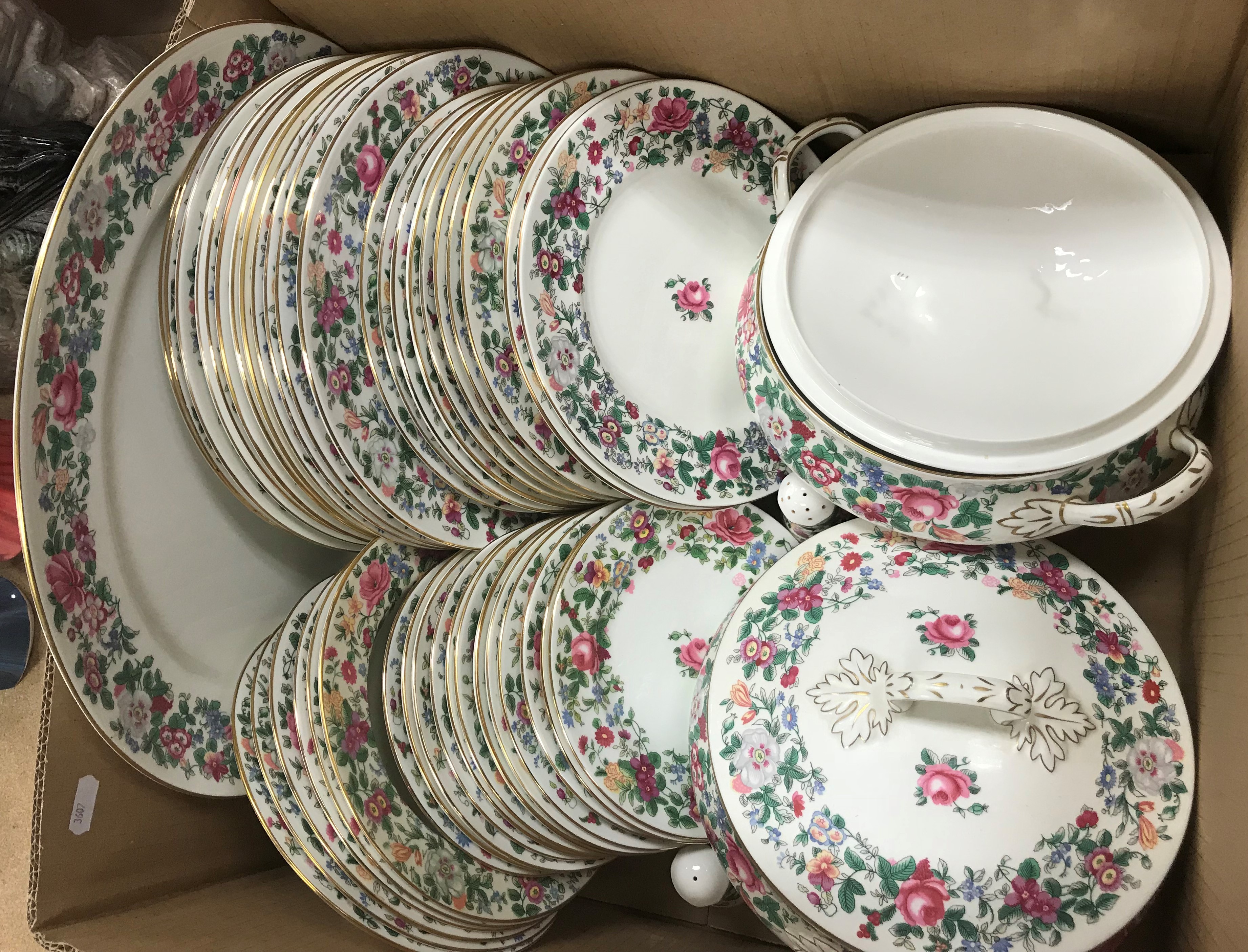 A large collection of Crown Staffordshire "Thousand Flowers", approx 131 pieces, including various - Image 2 of 2