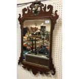 A 20th Century Italian carved and painted easel mirror in the Rococo taste, 74 cm x 46 cm,