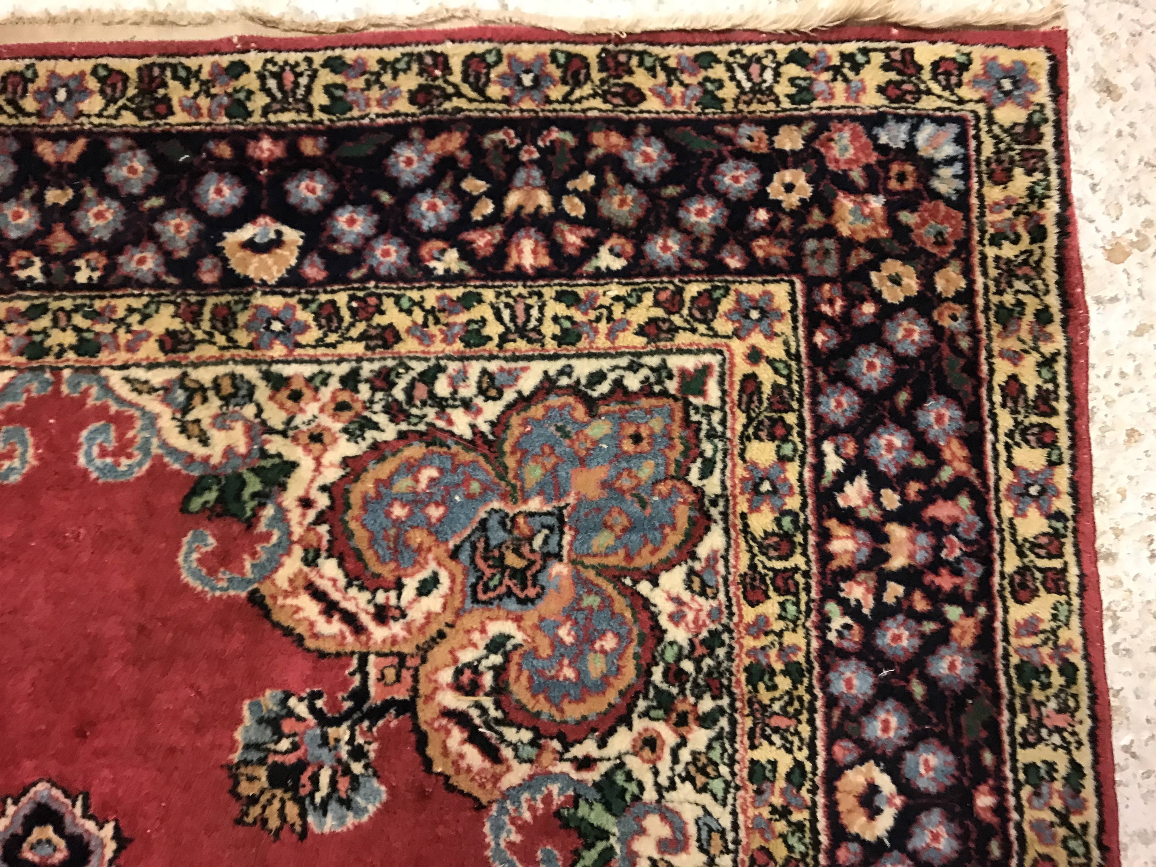 A pair of fine Oriental rugs, the central panels set with floral decorated circular medallion on a - Image 40 of 41