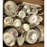 A large collection of Crown Staffordshire "Thousand Flowers", approx 131 pieces, including various