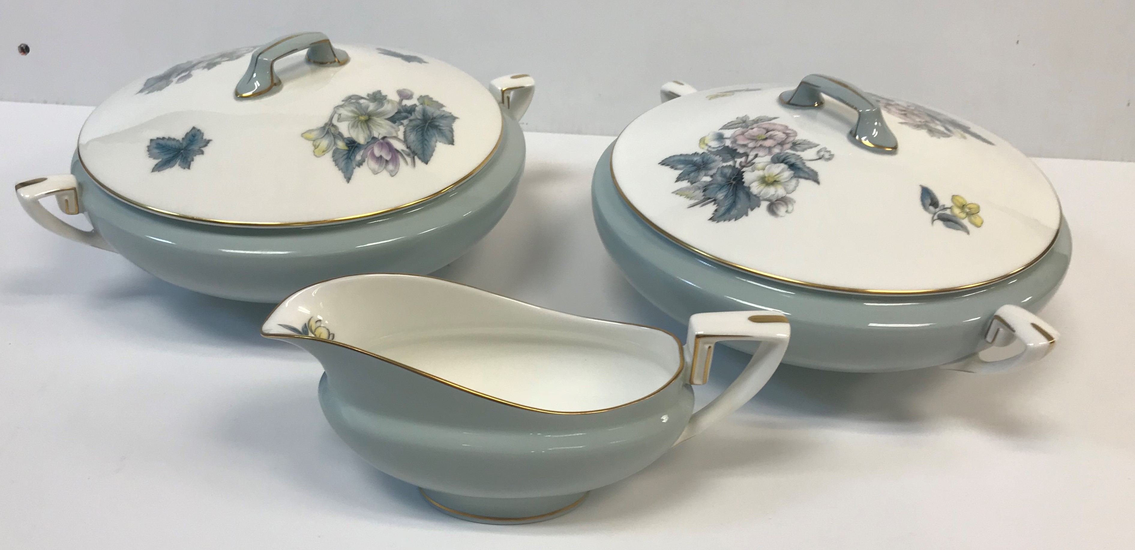 A box containing a Royal Worcester "Woodland" part dinner service, together with four boxes of