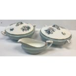 A box containing a Royal Worcester "Woodland" part dinner service, together with four boxes of