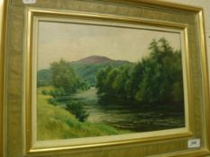 WILLIAM GARFIT “The Mauch (swimming pool) (The Spey Kinrara) Aug 2003”, oil on board, signed and