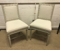 A pair of early 20th Century painted framed fauteuils / armchairs in the Louis XV taste, 66 cm