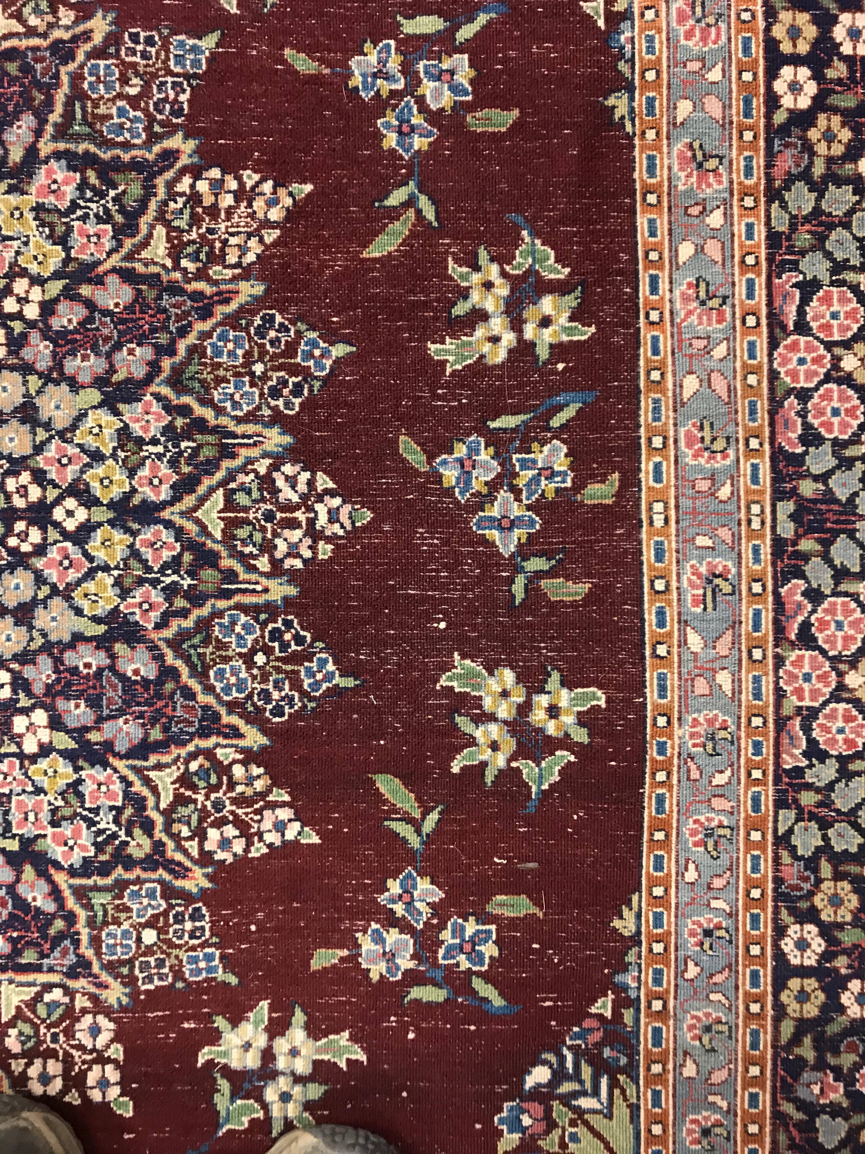 A pair of fine Oriental rugs, the central panels each set with floral decorated circular medallion - Image 40 of 41