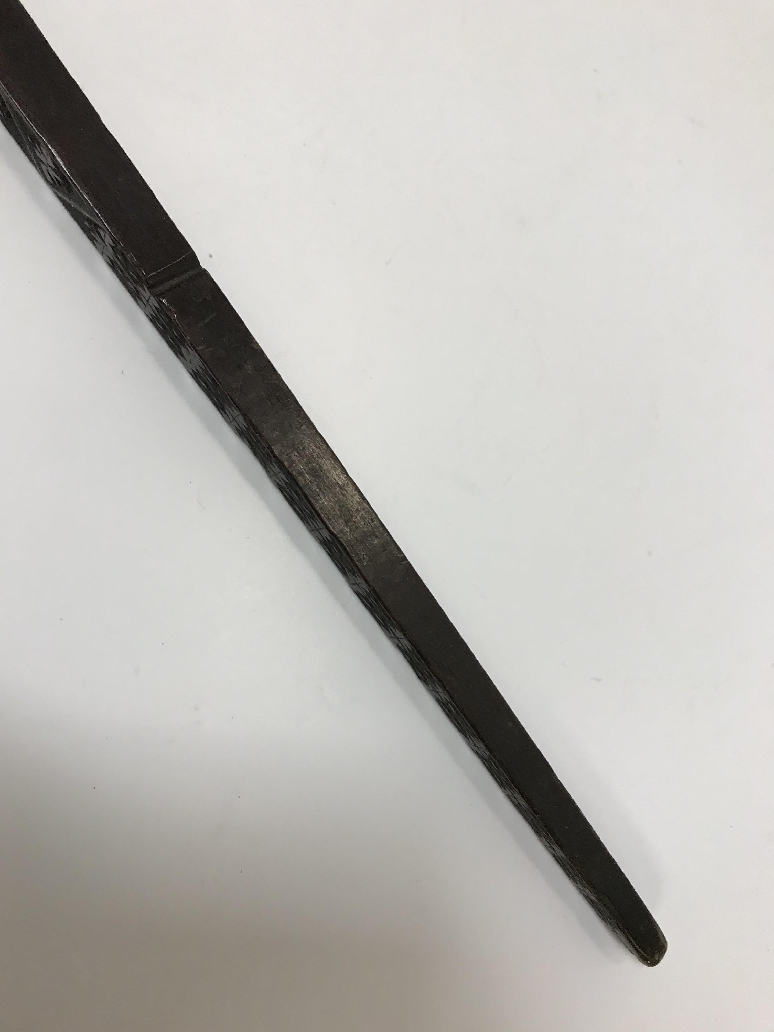 An 18th Century Continental carved treen ware tally stick with clenched fist finial over a rope- - Image 25 of 40