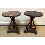 A pair of late Regency rosewood occasional tables in the manner of Trotter of Edinburgh, the