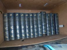 Twelve volumes of "The Badminton Library" by C J LONGMAN and COL. H WALROND, comprising "