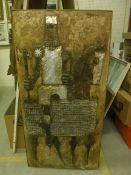 S V JOHNSON “Robert the Bruce”, mixed media, plaster and metal study of knight on horseback,