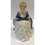 A box of various china and glass wares to include Royal Doulton figurine "Alison" (HN2336), a