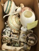 A collection of various English pottery and porcelain to include early 19th Century Staffordshire