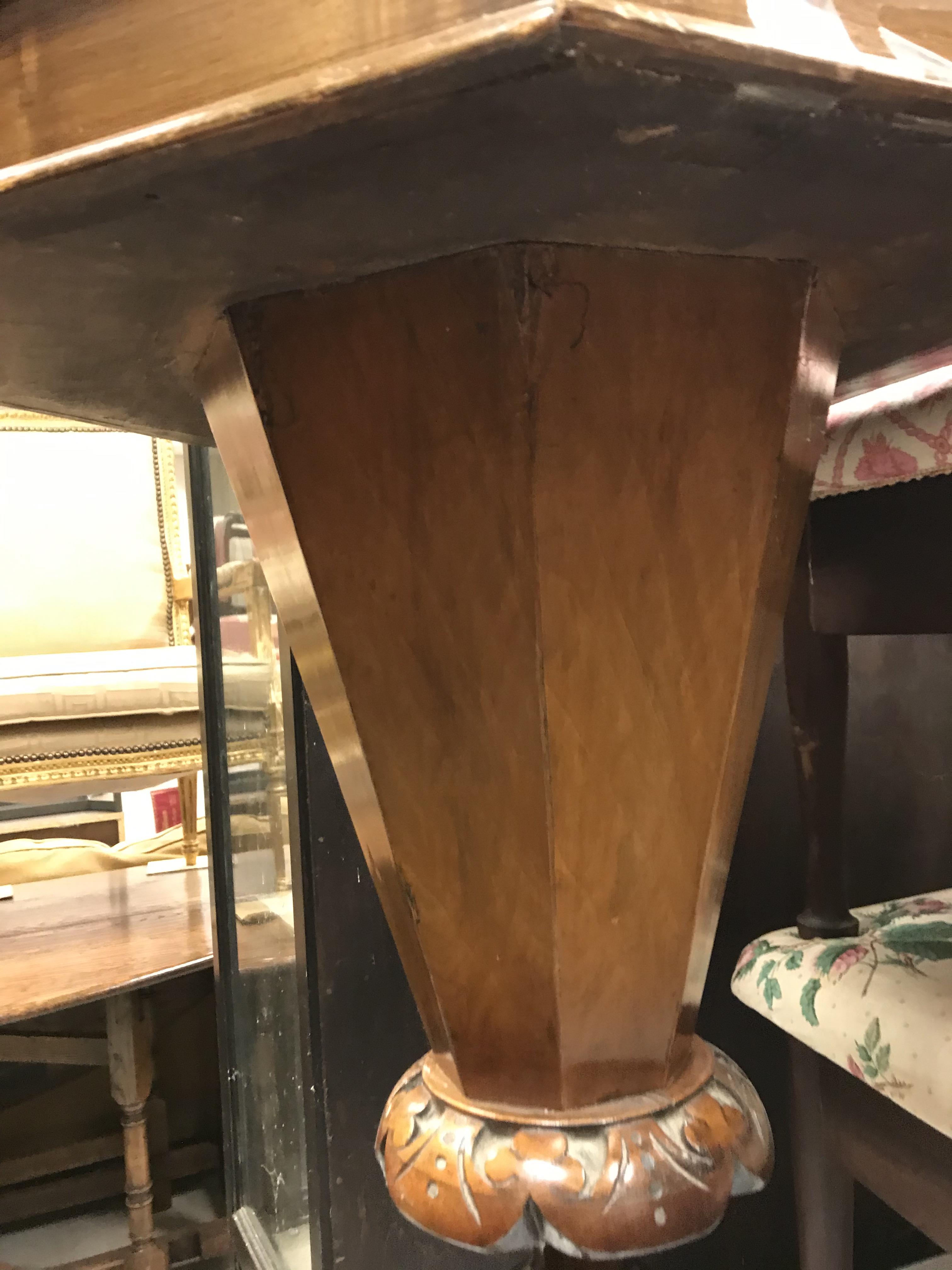 A Victorian walnut and parquetry games top trumpet-shaped work table, the rising top opening to - Image 25 of 28