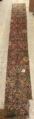 A collection of three various Ziegler carpet fragments, the longest approx 390 cm