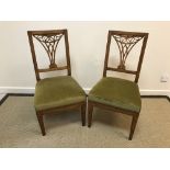 A collection of nine various 19th Century dining chairs including a pair of Continental fruitwood