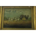 ATTRIBUTED TO JOHN CORDNEY (1765-1825) "The loaded coach Magnet 4891", with team of four and various