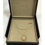 A Fope 18 carat yellow gold "Lovely Daisy" diamond set loop pendant necklace, overall weight 8.9