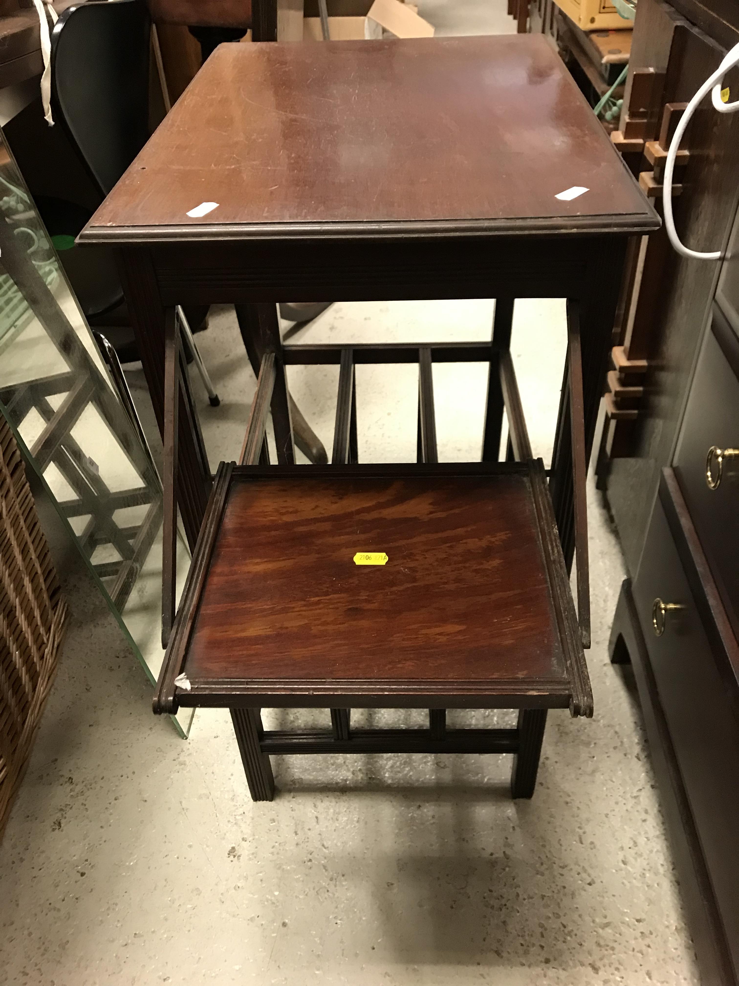 MANNER OF E. W GODWIN Aesthetic Movement Mahogany Writing Table, Circa 1880 with reeded - Image 2 of 7