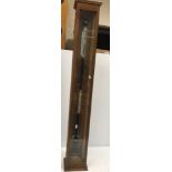 A mid 20th Century Fortin type marine barometer by Philip Harris of Birmingham in glazed oak case