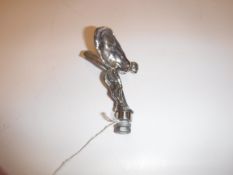 A chrome plated miniature "Spirit of Ecstasy" car mascot after the original design by Charles