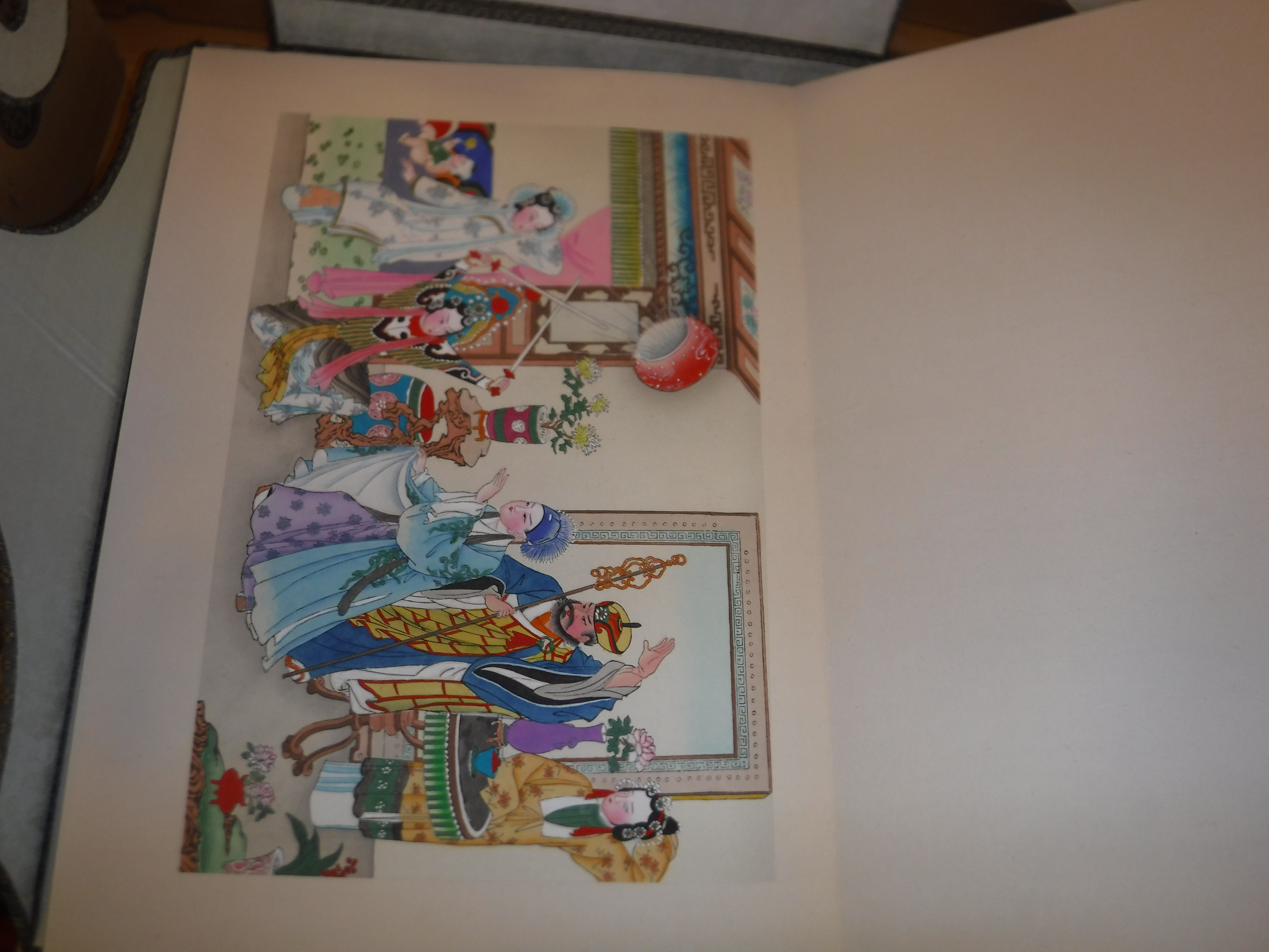 Two similarly cloth board bound volumes of Chinese chromolithographs containing fifteen brightly - Image 25 of 25