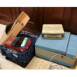 A Monarch portable gramophone, Pye portable radio, Regentone 7 transistor radio, Hohner Chromonika 1