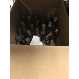 57 various bottles wines and spirits (Provenance: Deceased estate, barn / cellar stored, condition