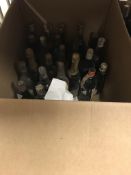 57 various bottles wines and spirits (Provenance: Deceased estate, barn / cellar stored, condition
