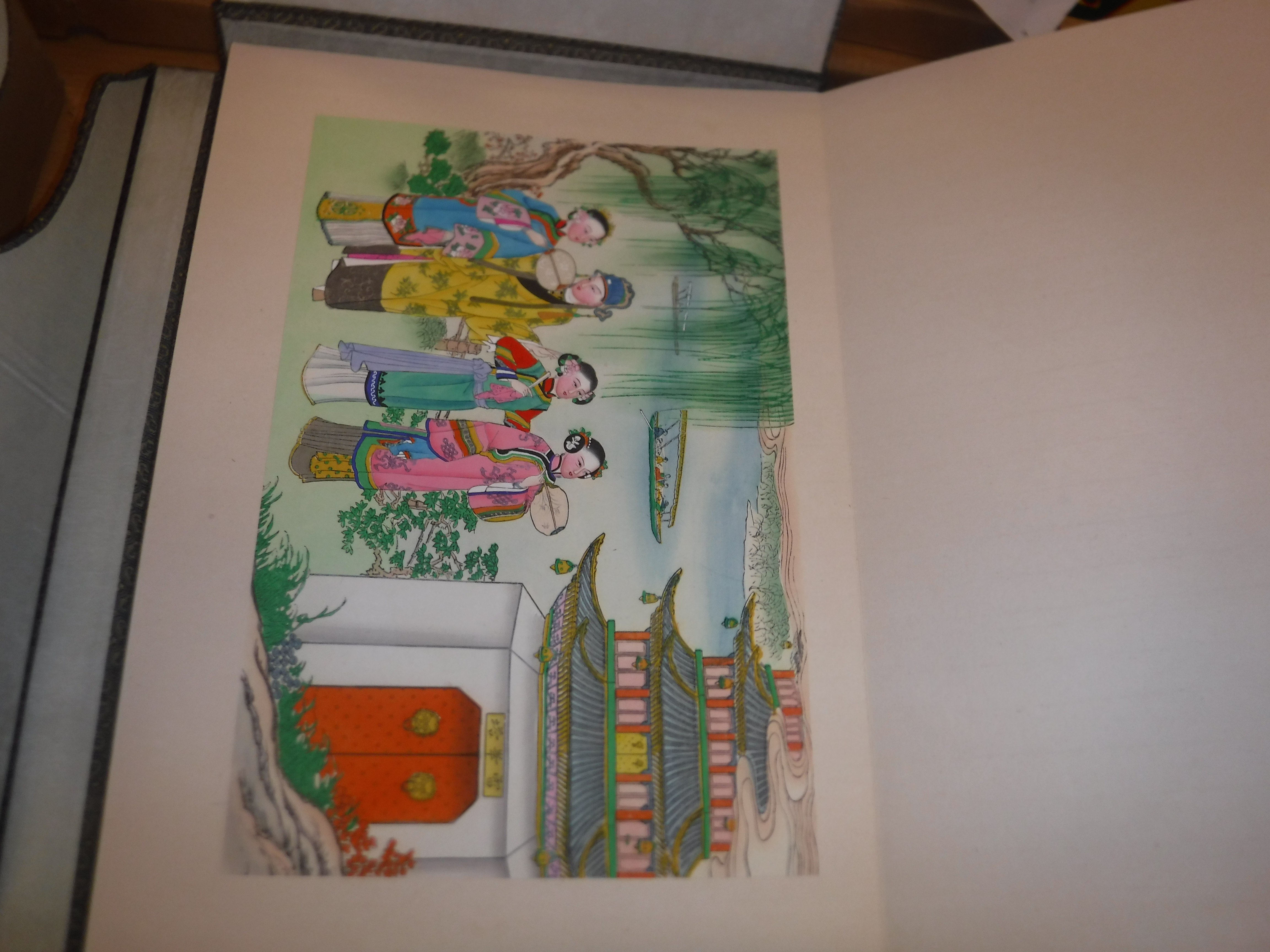 Two similarly cloth board bound volumes of Chinese chromolithographs containing fifteen brightly - Image 22 of 25