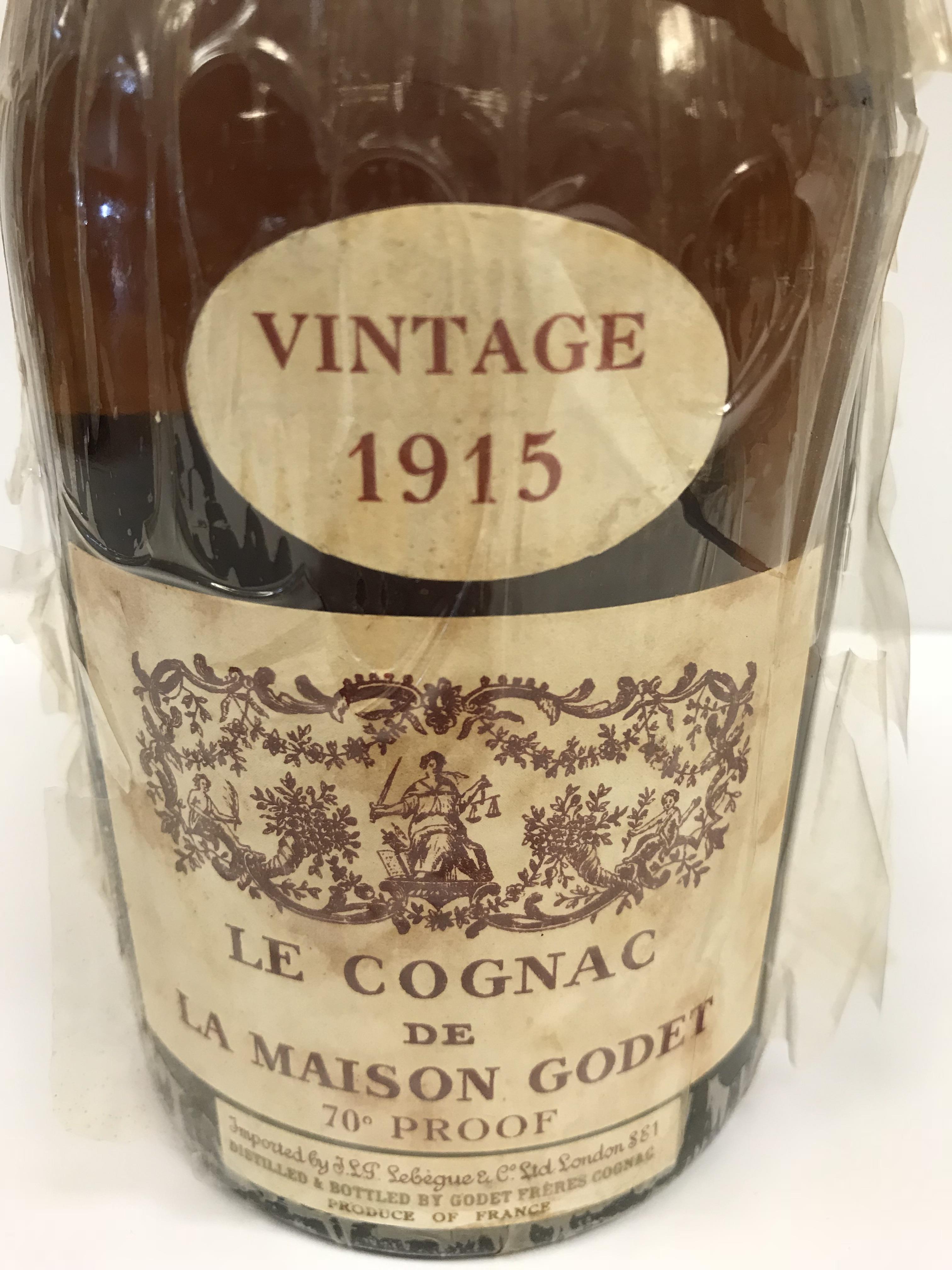 Le Cognac de la Maison Godet Vintage 1915 from the Private Collection of Messrs Godet Frères at