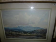 GEORGE ROBERT RUSHTON “Cader Idris”, a river landscape, watercolour, signed lower right, inscribed