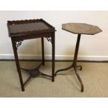 A 19th Century mahogany octagonal occasional table, the rosewood banded satinwood and ebony strung