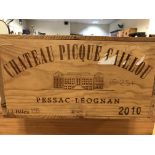 Chateau Pique Caillou Pessac-Léognan 2010 x 12 bottles (OWC)